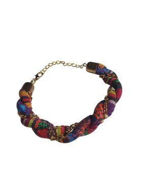 Braided Woven Ethnic Style Bracelet Multicolor Adjustable Clasp Boho Jewelry